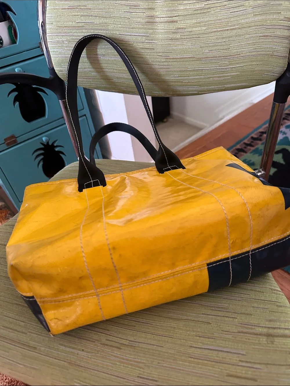 FREITAG Yellow & Navy Tote Bag authentic!